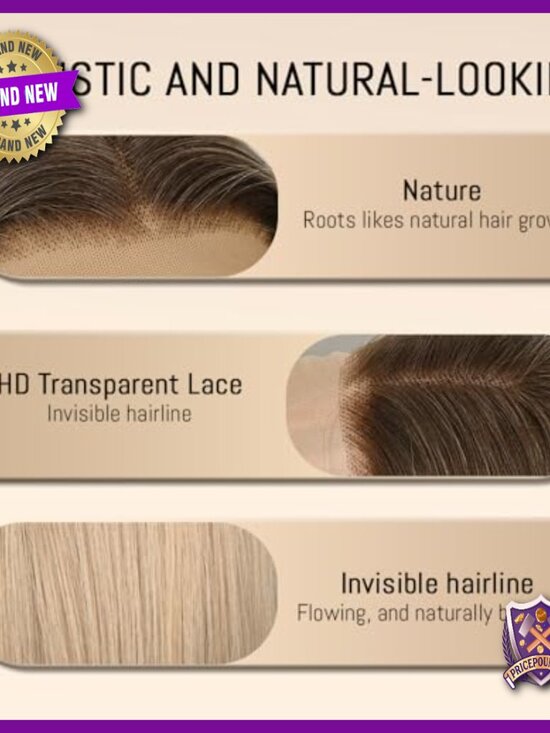 Shoulder Length Layered Wave Wig with Pre-Plucked Hairline, Adjustable Fit main image 4